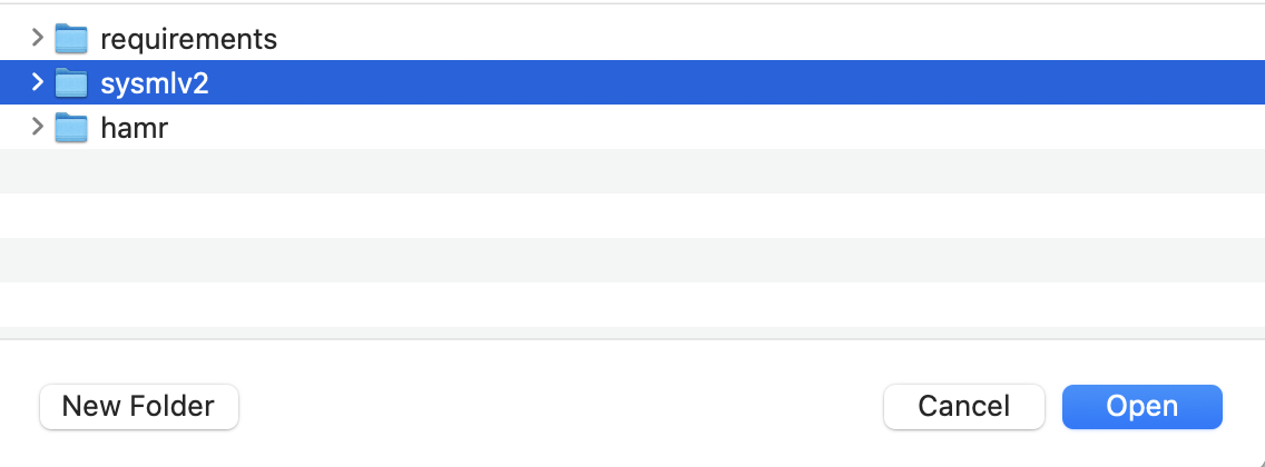 CodeIVE folder selection